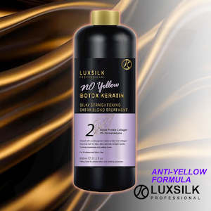 LUXSILK No Yellow Keratin Botox Infused No.2 Silk Straightening Treatment 800ml J16TSK**