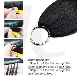 Extension Mannequin: Feather Hair Extension With String Loop 60cm 40pcs J17WSL