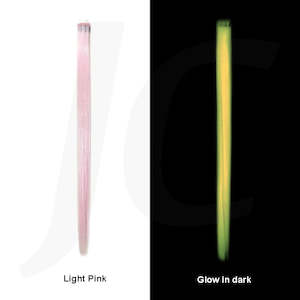 Clip In Synthetic Hair Extension Light Pink Glow In Dark 45cm 1pc J17GKW