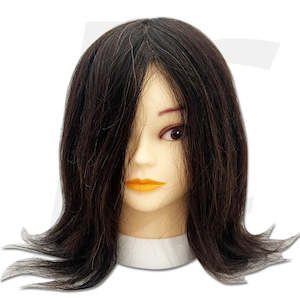 Extension Mannequin: Female Mannequin Doll Head 100% Real Human Hair 2# 12 Inches J17FHH