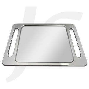 Rectangular Plastic Hand Mirror Silver J24RSS