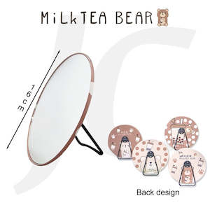 Sprayer Mirror Neck Strip Brush: MIlktea Bear Round Table Mirror 16x16cm GX-252 J24TRM