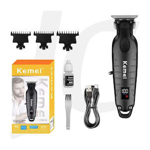 Hair Machine: Hair Trimmer Cordless Rechargeable With Digital Display Titanium Black KEMEI KM-2293 J31BCM