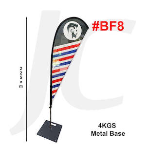 Sign Towel Cabinet Shelf: Barber Flag P Style 225cm #BF8 With Metal Base J36PM8