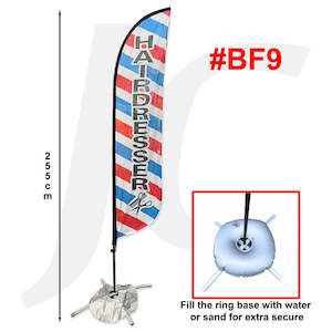 Hairdresser Barber Flag Knife Style 255cm #BF9 J36BF9