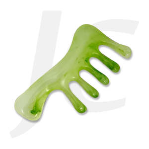 Chinese Cupping Acupuncture: Resin Massage Claw Comb "Five Teeth" Green J53FTG