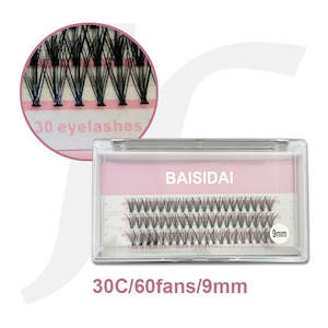 Professional Lash Extension: BAISIDAI Fan Lash Pink Tray 30C 60Fans 9mm J71BFL