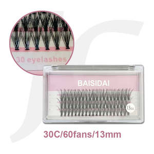 BAISIDAI Fan Lash Pink Tray 30C 60Fans 13mm J71PTA