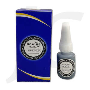 Eyelash Glue Remover Cleanser: Navina Eyelash Adhesive Lash Extension Glue Blue Box Fast Dry J74UEA