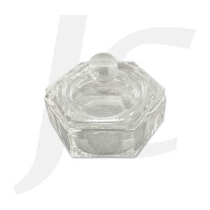 Manicure Basic File Accessories: Glass Dampen Dish With Lid Diamond Shape J83ASD