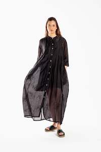 French Me Dress Black Embroidered