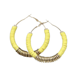 Jewellery: Hoop Earring - Yellow