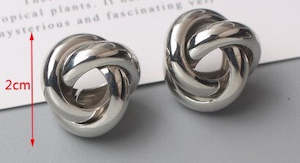 Knot Earring - Sliver Med