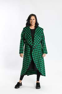 Capri Coat Green & Navy