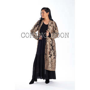 Duster Coat Gold Lace