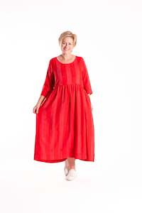 Tarbana Dress Red Stripe