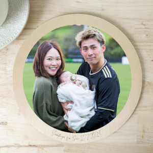 Round Wall Photo Plaque – Add your own photo + text