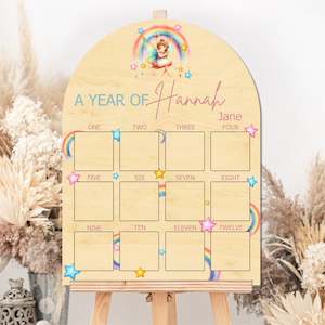 A year of - birthday board - Fairy on a swing