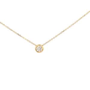 Greengrocery: Diamond Bezel Set Necklace in 9ct Yellow Gold