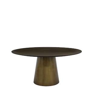 Round Dining Table with Cone Base