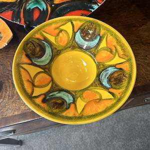 Delphis Poole Ceramic Pottery - Yellow Bowl