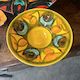 Delphis Poole Ceramic Pottery - Yellow Bowl