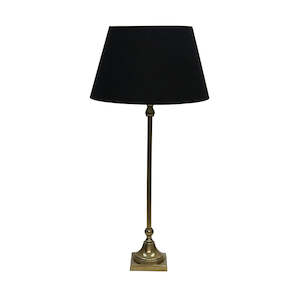 Aluminum Stem Table Lamp with Black Shade