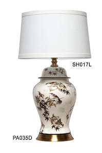 Nature Design Lamp with Linen Shade