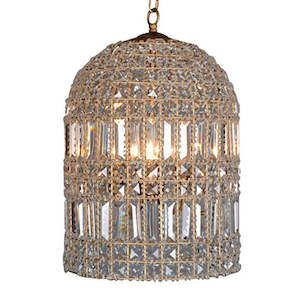 Bird Cage Style Crystal Chandelier