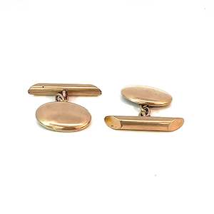 Antique Rose Gold Cuff Links