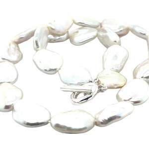 White Baroque Freshwater Pearl Necklace