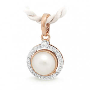 Diamond Mabe Pearl Enhancer Pendant