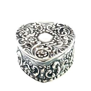 Sterling Silver Trinket Box Heart