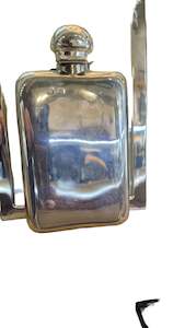 Greengrocery: Antique Hip Flask in Sterling Silver