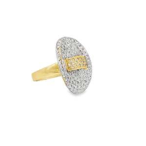 Greengrocery: Diamond Oval Cluster Dress Ring 18ct Gold