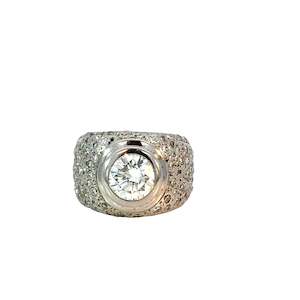 Greengrocery: Large Diamond Pave Ring 4.03 carats