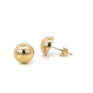 Half Ball Stud Earrings in 9ct Yellow Gold