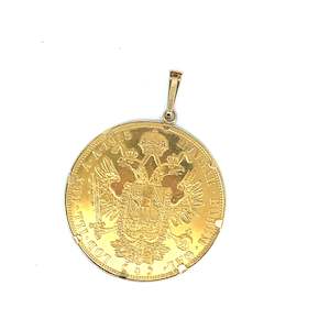 Austria 1915 Gold Coin Pendant - 22ct Yellow Gold