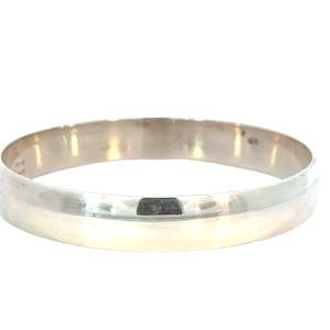 Sterling Silver Bangle - Half Round Golf Plain