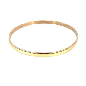 Greengrocery: Soft Rose Gold Bangle in 9ct - 4.5mm