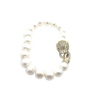 Freshwater Pearl Bracelet Leopard Clasp