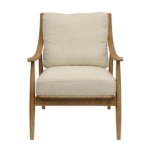 Cream Boucle Armchair