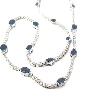 Greengrocery: Sapphire Diamond Riviere Necklace