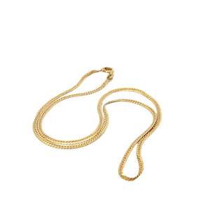 Serpentine Chain Necklace in 14ct Yellow Gold