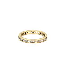 Full Eternity Cubic Zirconia Ring in 14ct Yellow Gold