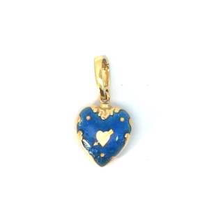 Greengrocery: Faberge Enamel Puff Heart Pendant Enhancer