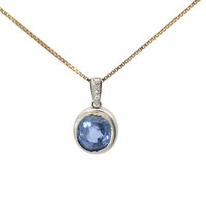 Greengrocery: Ceylonese Sapphire Diamond Pendant