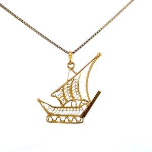 Boat Pendant in 18ct Yellow Gold