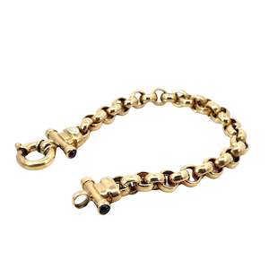 Round Belcher Chain Bracelet in 9ct Yellow Gold