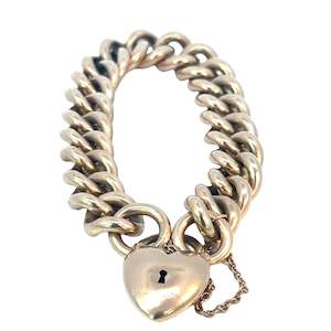 Greengrocery: Curb Link Hollow Bracelet in 9ct Rose Gold